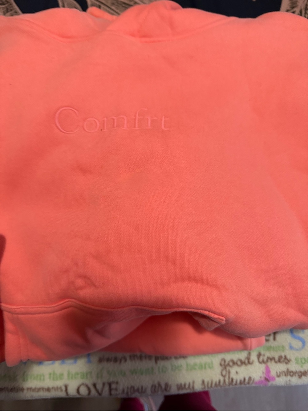 Comfrrt Coral Pink Embroidered Sweatsuit